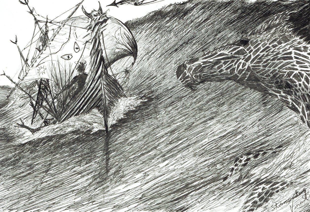 Storm Creators Atlantic、2012年（紙にインク） 作： ヴィンセントアレクサンダーブース