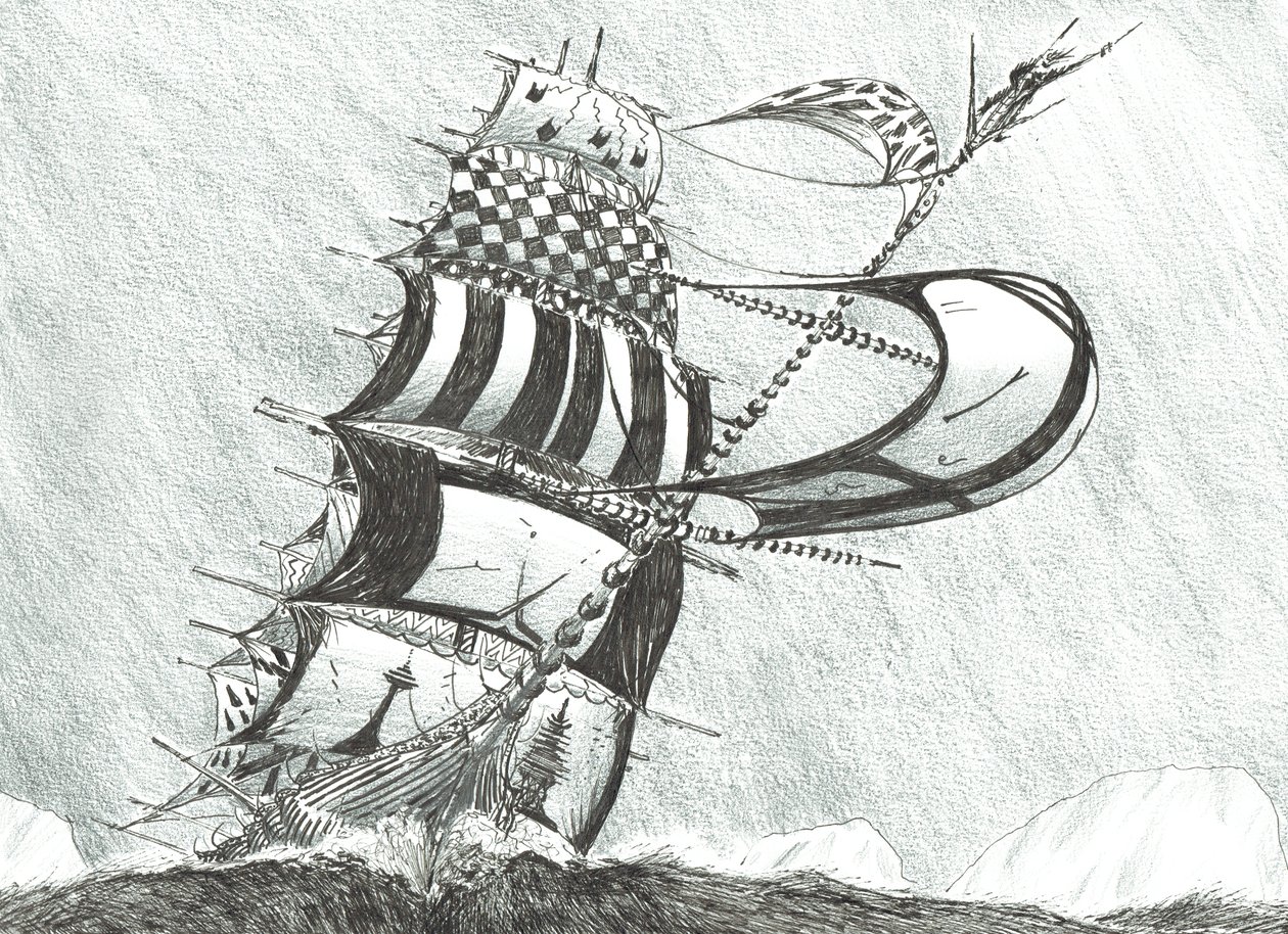 Storm Creators Prince Gustav Adolf Sea、2017年（紙にインク） 作： ヴィンセントアレクサンダーブース