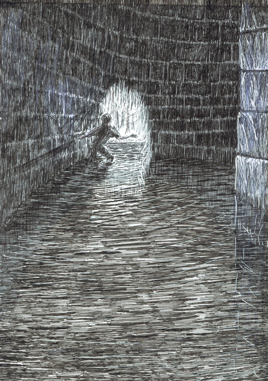page47、フィンドホーンの森の城、2006年（紙にインク） 作： ヴィンセントアレクサンダーブース