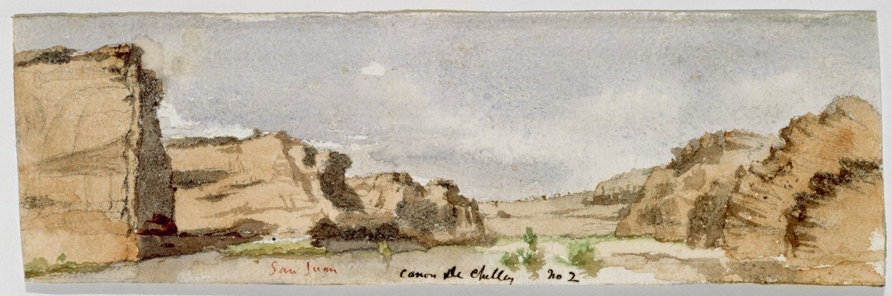 San JuanCanyon de Chelly No.2（Canyon de Chelly、Arizona）、1869-1871（watercolor） 作： ヴィンセント・コリア