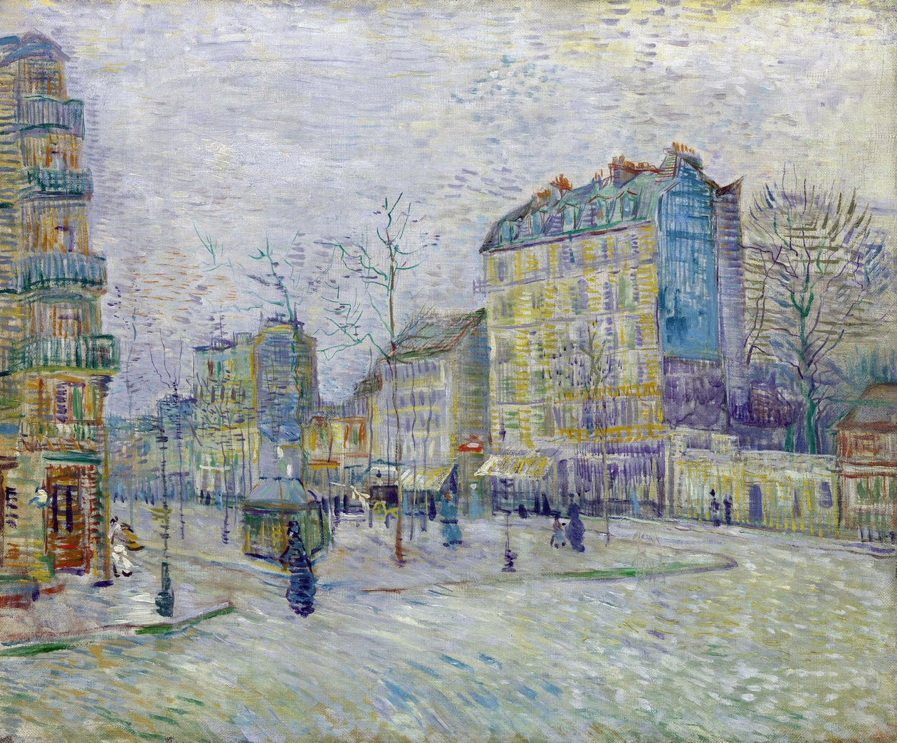 クリシー大通り - フィンセント・ファン・ゴッホ（1853-1890）の絵画 - キャンバスに油彩 1887年 - ファン・ゴッホ美術館、アムステルダム 作： ヴィンセント・ヴァン・ゴッホ