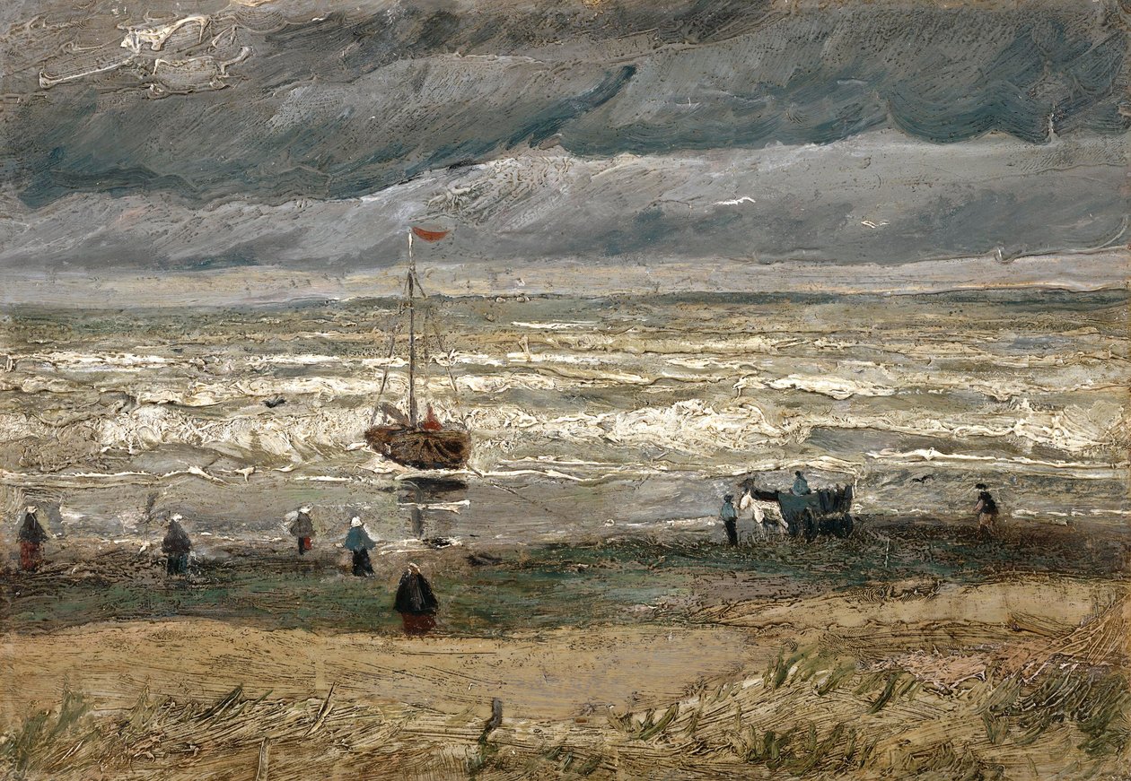 オランダ語： Zeegezicht bij Scheveningen シェベニンゲンの海の眺め 作： ヴィンセント・ヴァン・ゴッホ