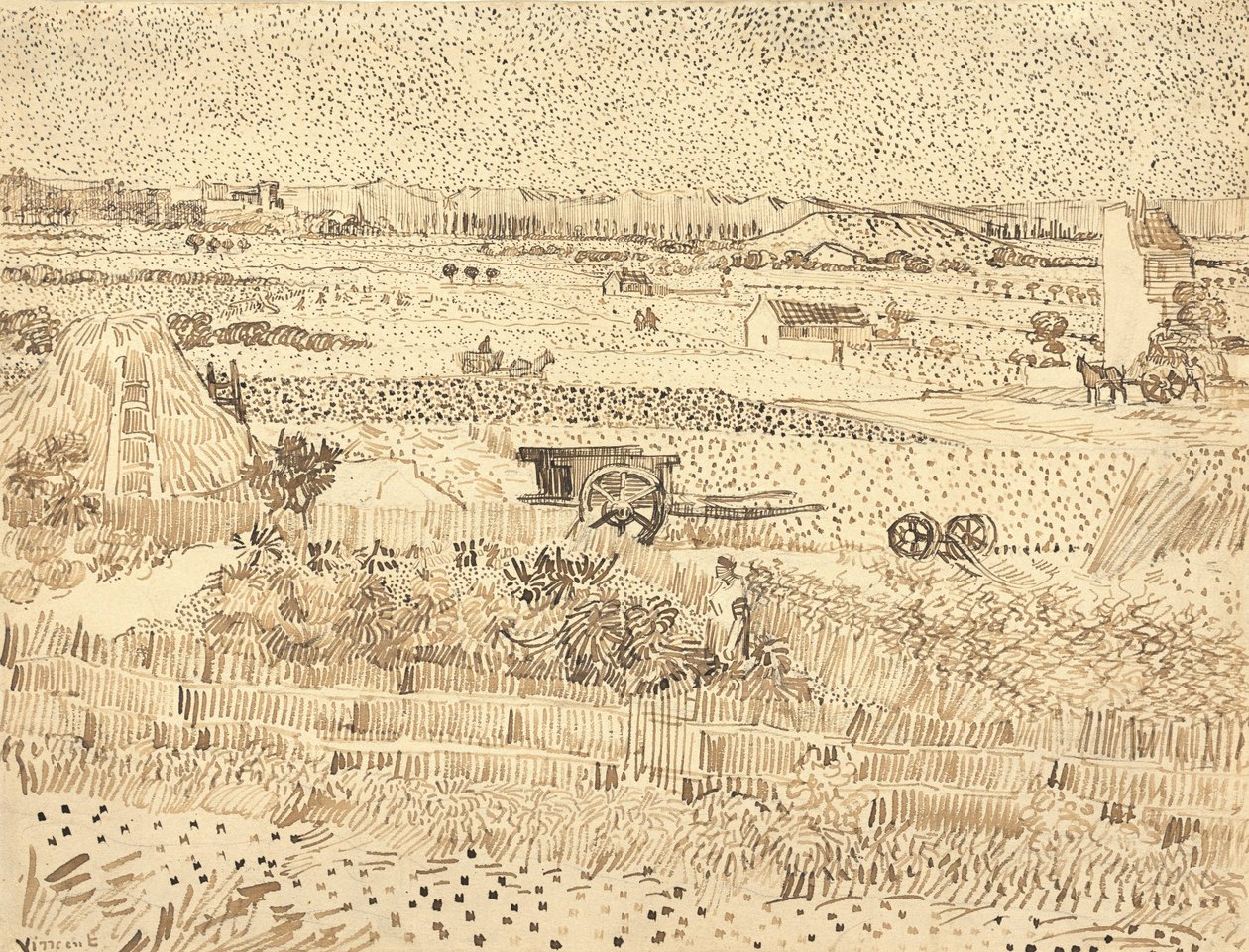 ラクロー 絵画 ゴッホ収穫 特大秀作 手書き油絵 ゴッホ ラ・クローの