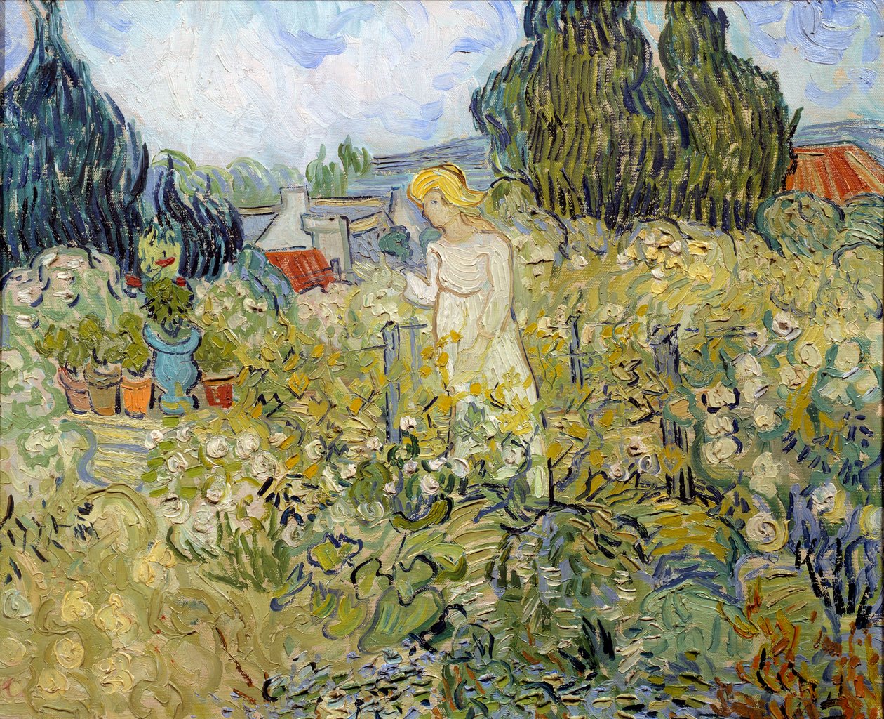 オーヴェル・シュル・オワーズ（Auvers-Sur-Oise）の庭のマドモアゼル・ガシェ（Mademoiselle Gachet） フィンセント・ファン・ゴッホ（1853-1890）の絵画 1890年 日 0,46 x 0,55 m パリ オルセー美術館（musee d
