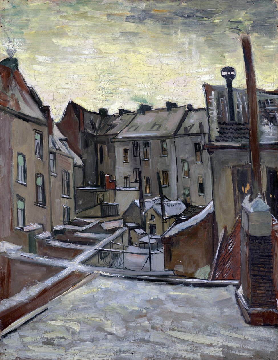 ""Houses seen from the back"" (後ろから見た家) Vincent van Gogh (1853-1890) 画 1885 Dim 44x33.5 cm Van Gogh Museum, Amsterdam 作： ヴィンセント・ヴァン・ゴッホ