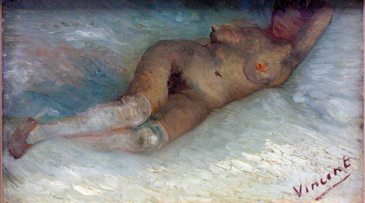 ""Nu Couche"" (横たわる裸体) Peinture de Vincent van Gogh (1853-1890) 1887 kroller-muller Museum Otterlo, Pays-Bas 作： ヴィンセント・ヴァン・ゴッホ