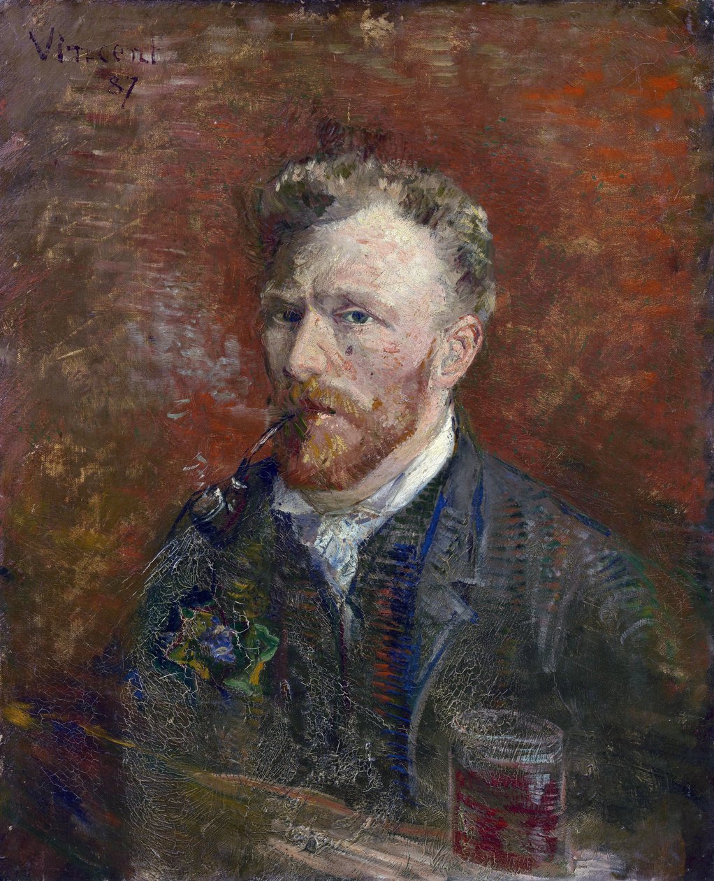 グラスを持つ自画像」 ゴッホ、フィンセント、ファン（1853-1890）。キャンバスに油彩、サイズ：61x50,2 作： ヴィンセント・ヴァン・ゴッホ