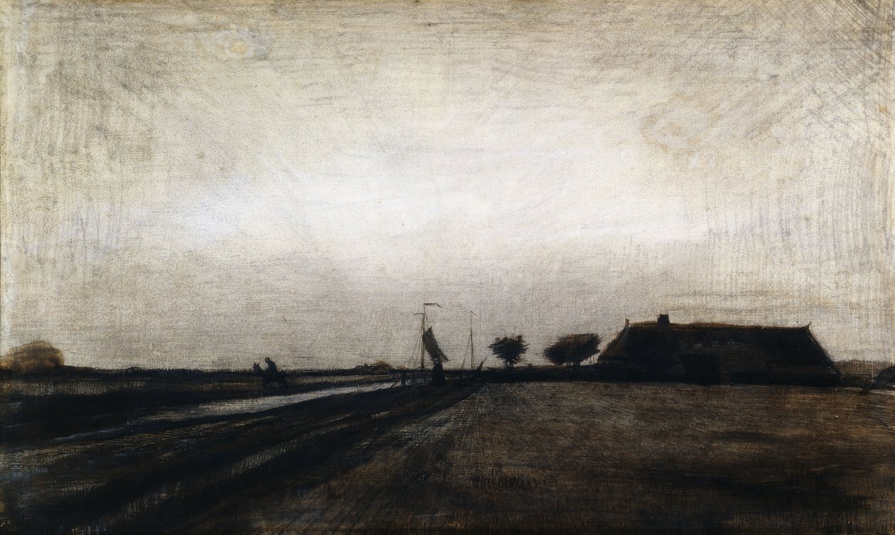 日の出;日の出、1883年 作： ヴィンセント・ヴァン・ゴッホ