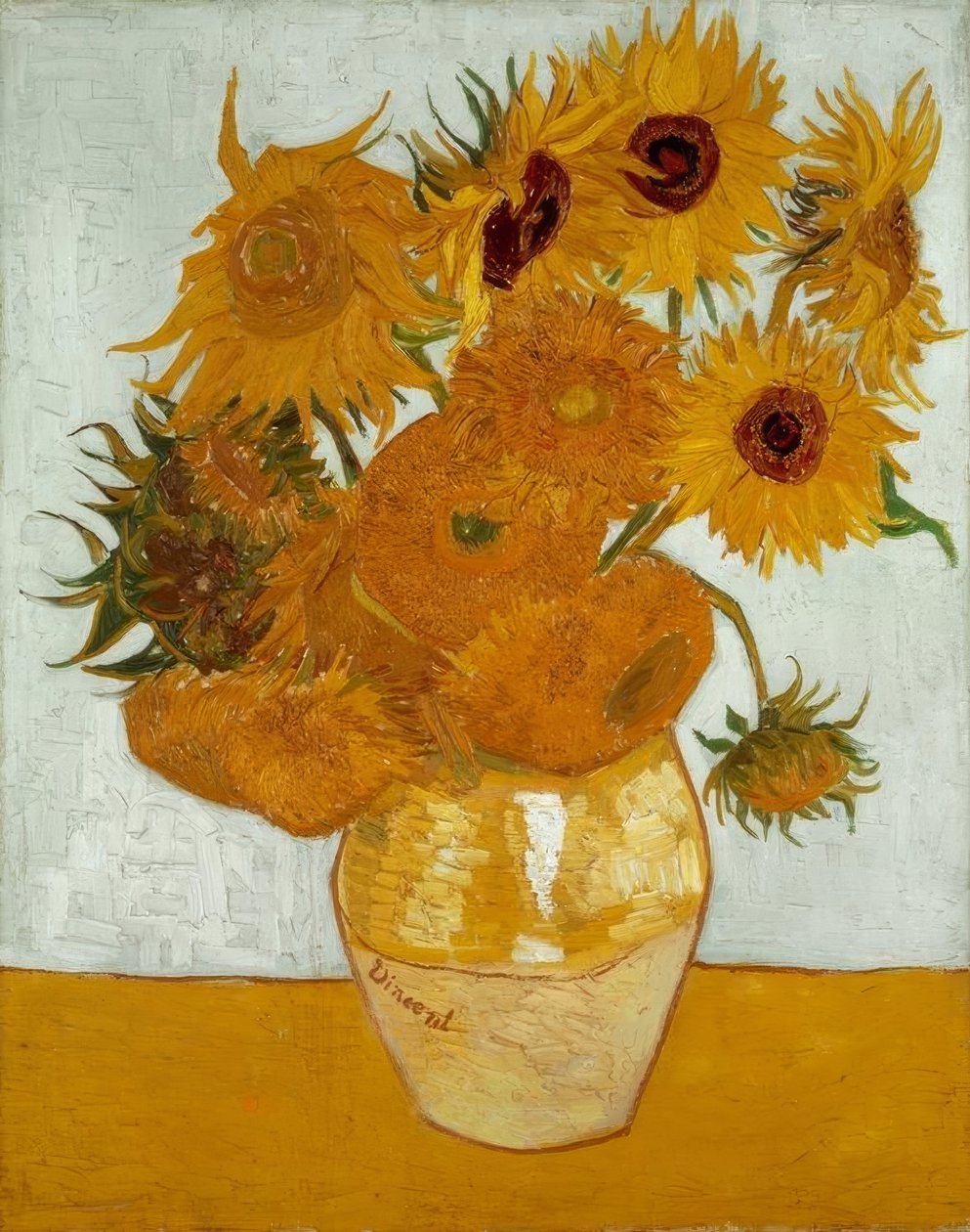 Vincent ひまわりの絵画 ひまわりと花瓶 | アートプリント