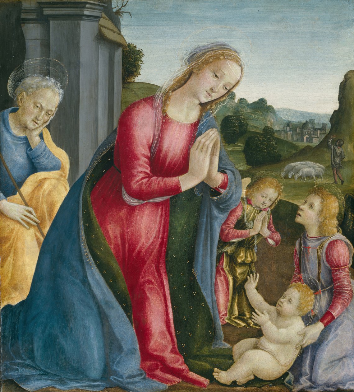 キリストの子供の崇拝、c。 1490年。 作： ヴィンチェンツォ・フレディアーニ