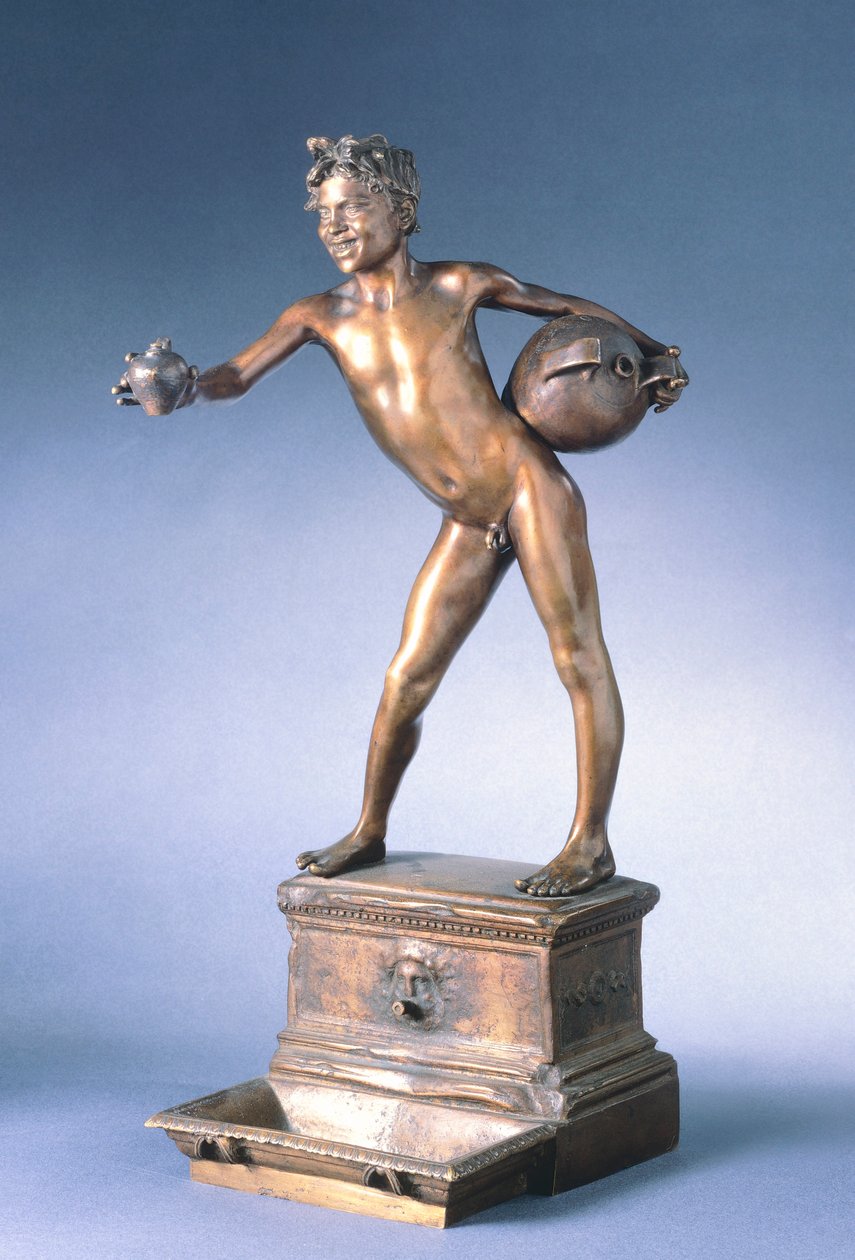 ヴィンチェンツォ・ジェミート（1852-1929）作「水運び」、ブロンズ、25cm 作： ヴィンチェンツォ・ジェミト