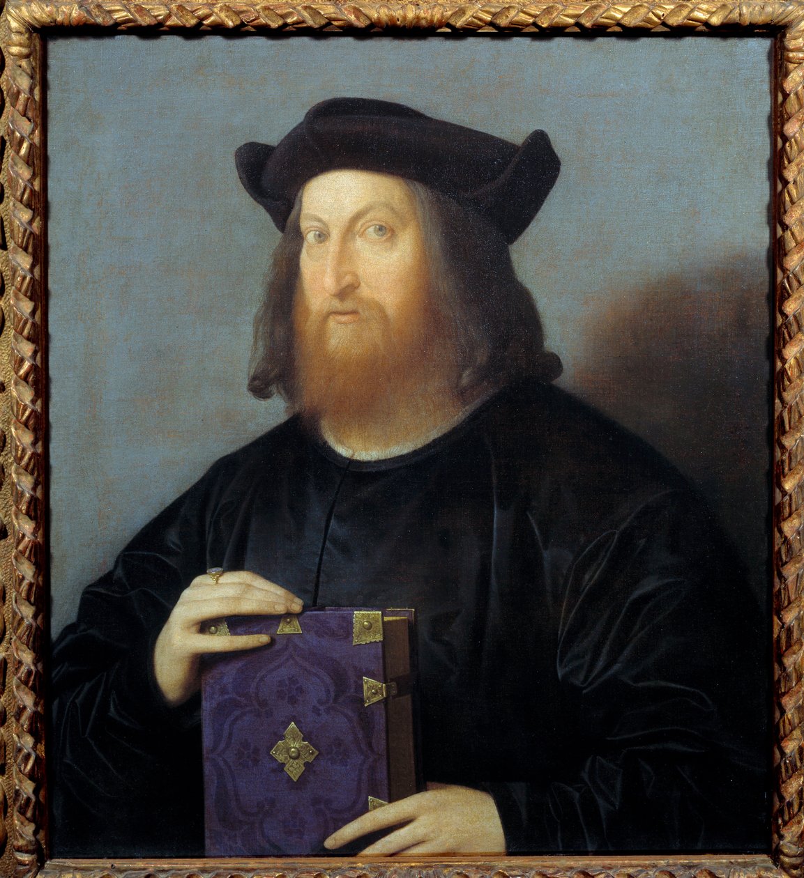 詩人・建築家のジャンジョルジオ・トリッシーノ（1478-1550）の肖像。Vincenzo Catena（1470-1531）による絵画 15世紀の太陽。0,72x0,63 m - 詩人で建築家のジャンジョルジオ・トリッシーノ（1478-1550）の肖像。ヴィンチェンツォ・カテーナ(1470-1531)の絵画 作： ヴィンチェンツォディビアジオカテナ