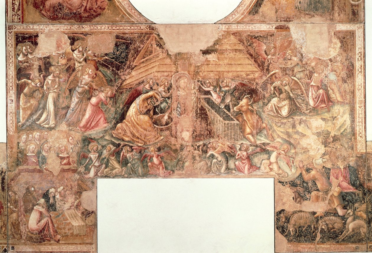 Presépio, Bolonha, Vitale da Bolonha (fresco) 作： ヴィターレ ダ ボローニャ