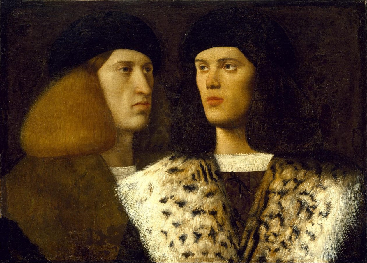 2人の若い男性の肖像画 作： ヴィットーレ・ベリニアーノ