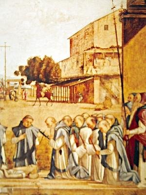 聖ジェロームの埋葬の詳細、c.1507-09 作： ヴィットーレカルパッチョ