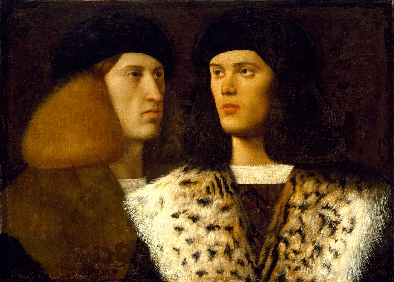 1515年頃の2人の青年の肖像 作： ヴィットーレ・ベリニアーノ