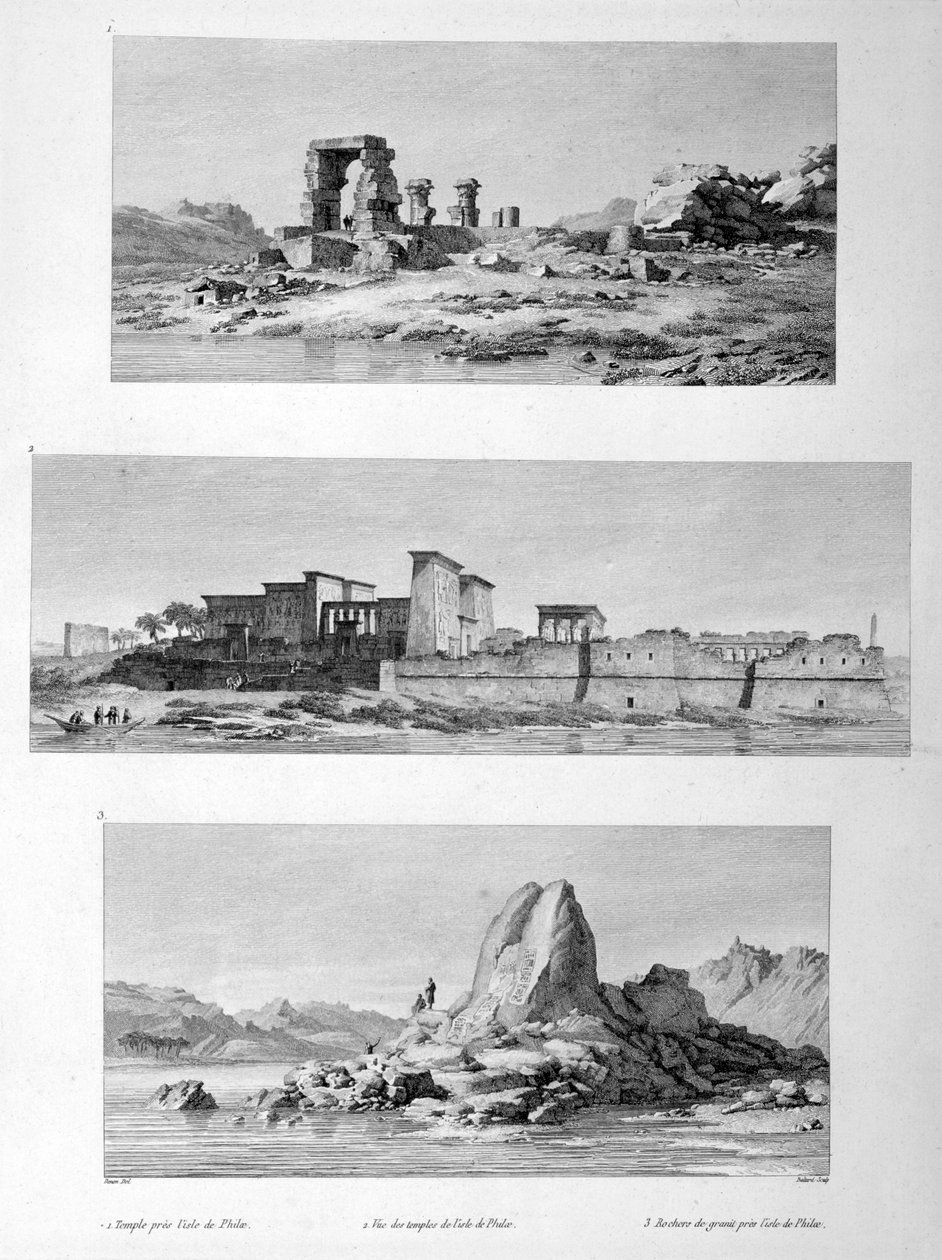 フィラエ、1802年に台無しにされた寺院 作： ヴィヴァントデノン