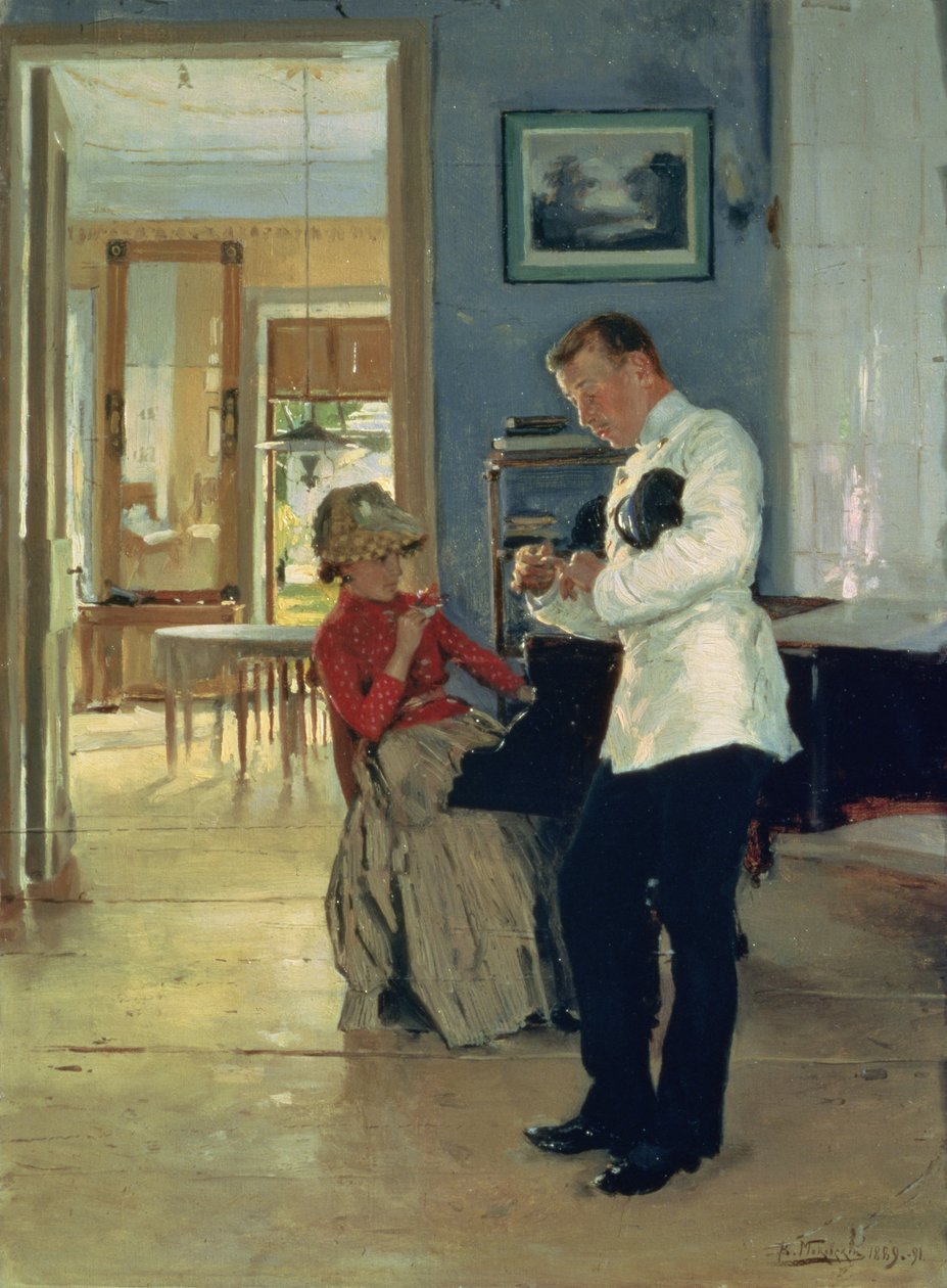 愛の宣言、1889-91 作： ウラジミール・エゴロヴィッチ・マコフスキー