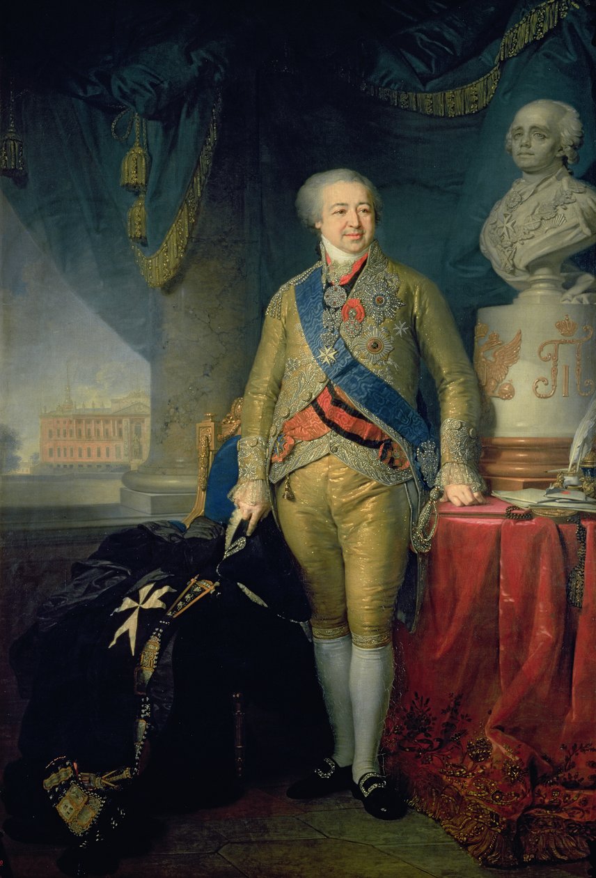 アレクサンドル・クラキン伯爵の肖像（1757-1825）、1802（キャンバスに油彩） 作： ウラジミール・ルキッチ・ボロヴィコフスキー