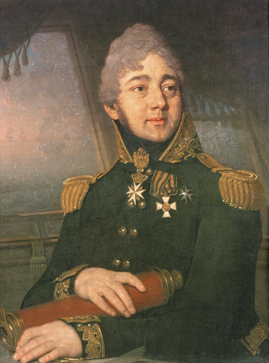 ロシアの詩人エフゲニーボラティンスキー（1800-44）の肖像、1820年代 作： ウラジミール・ルキッチ・ボロヴィコフスキー