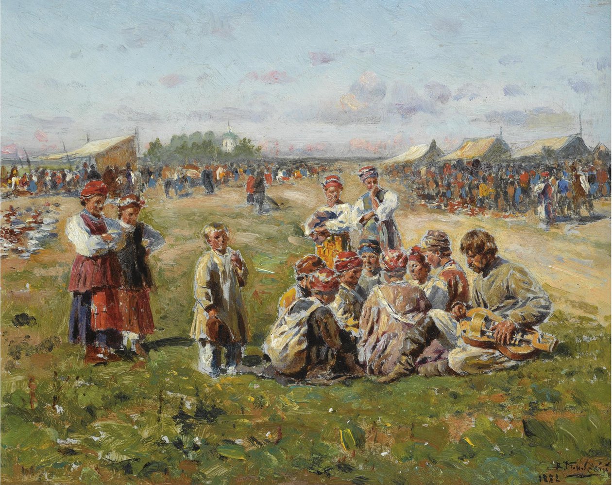 ビレッジフェア、1882年 作： ウラジミール・エゴロヴィッチ・マコフスキー