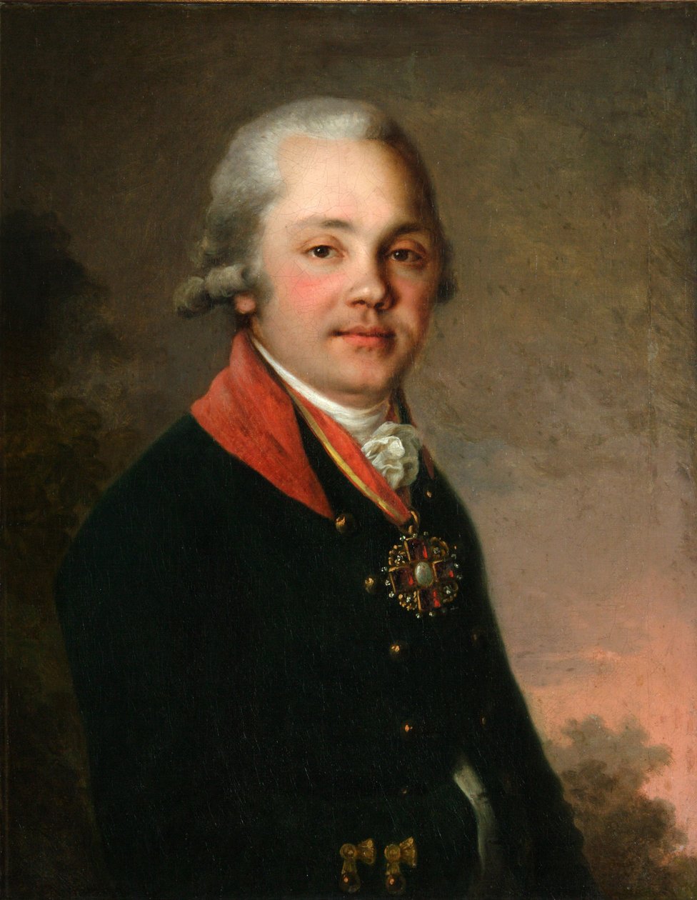 アレクサンドル・ドミトリエビッチ・アルセニエフの肖像、1796-1797 作： ウラジミール・ルキッチ・ボロヴィコフスキー