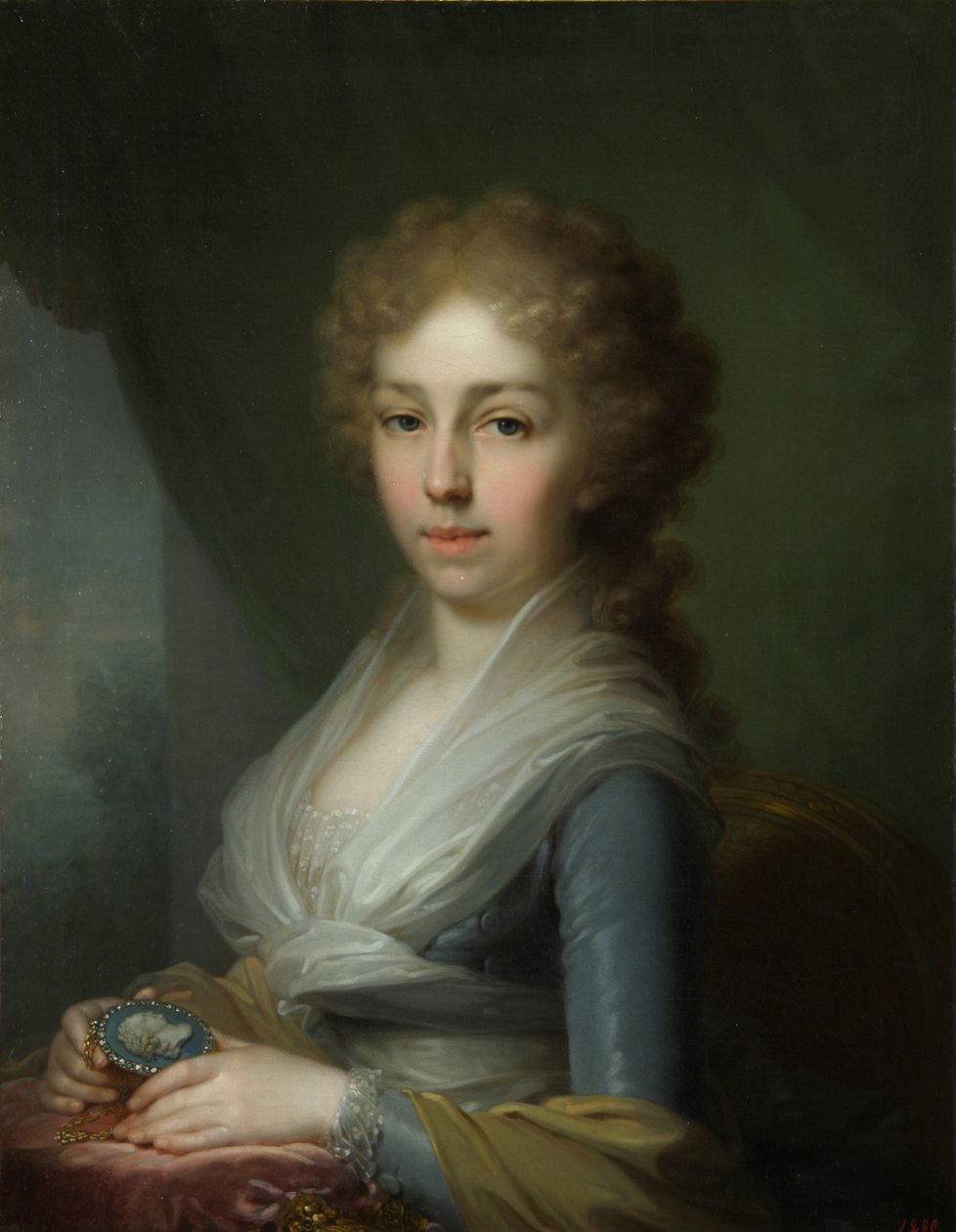 大公爵夫人エリザベス・アレクセイエフナの肖像1779-1826、1795 作： ウラジミール・ルキッチ・ボロヴィコフスキー
