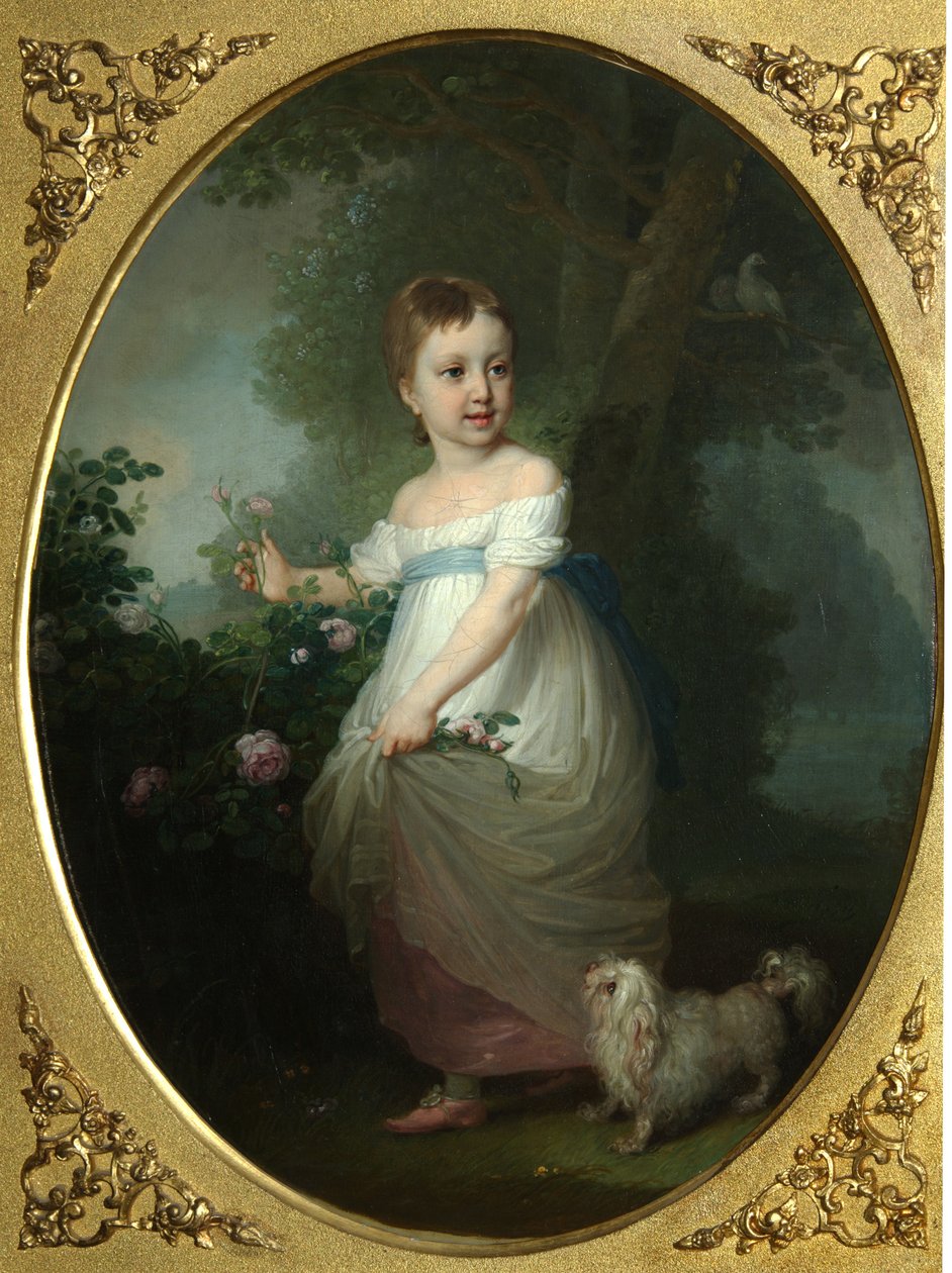 子供の頃のエレナ・ナリシキナの肖像、1790年代初頭 作： ウラジミール・ルキッチ・ボロヴィコフスキー
