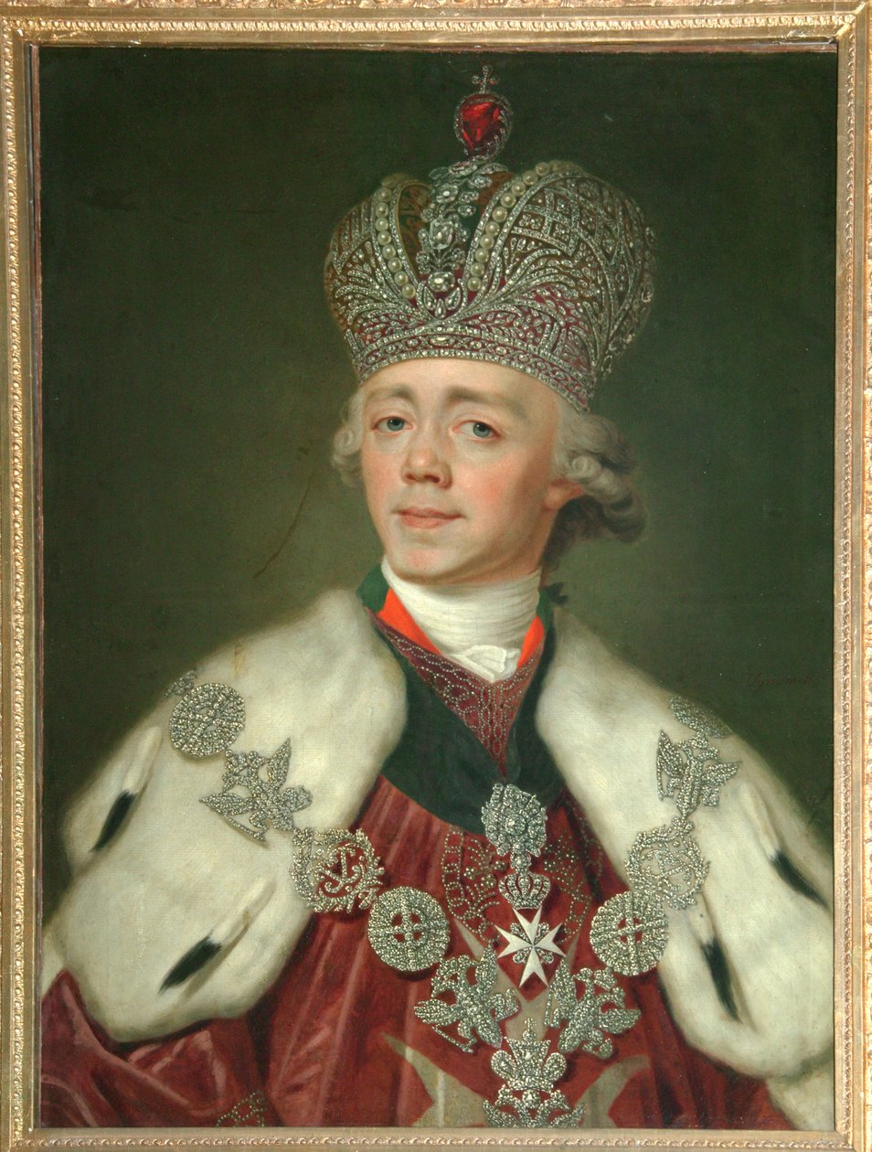ロシアの皇帝パウロ1世の肖像1754-1801、1799-1800 作： ウラジミール・ルキッチ・ボロヴィコフスキー