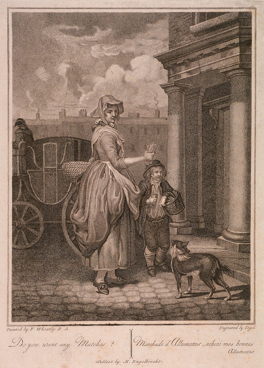 Do you want any Matches」、ロンドンの叫び、c1794年 作： 鳥