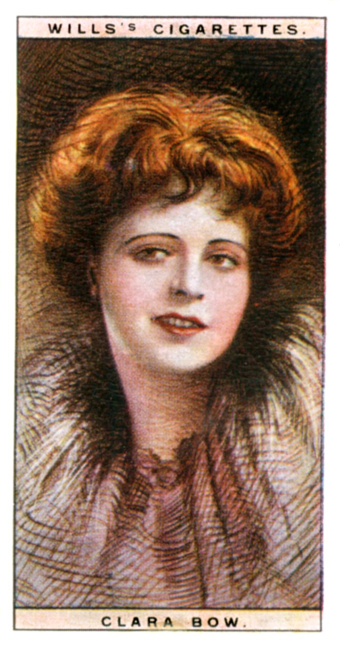 クララボウ1905-1965、アメリカの女優とセックスシンボル、1928。 作： WDおよびHO Wills