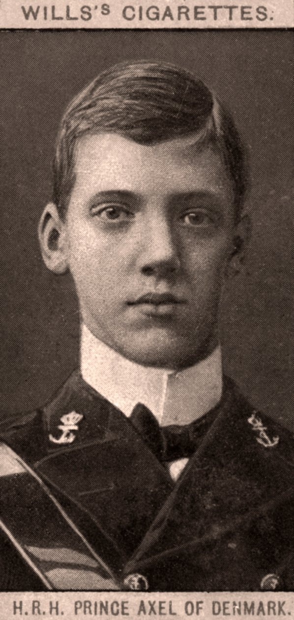 デンマークのHRH Prince Axel、1908年。 作： WDおよびHO Wills