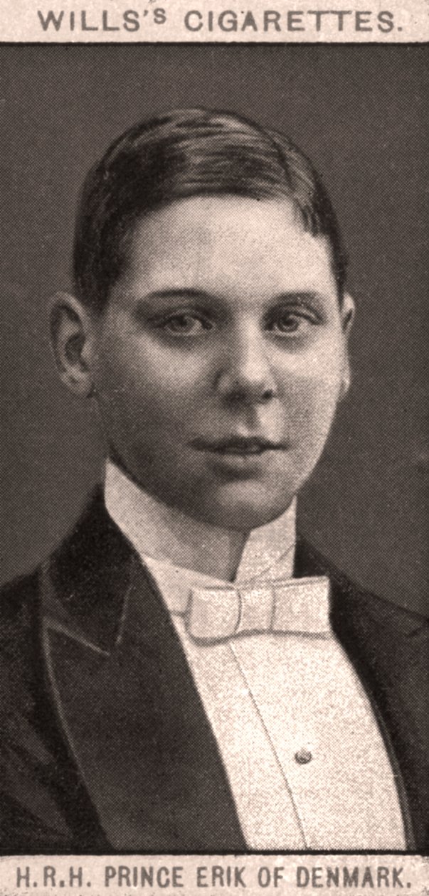 デンマークのエリック王子、1908年。 作： WDおよびHO Wills