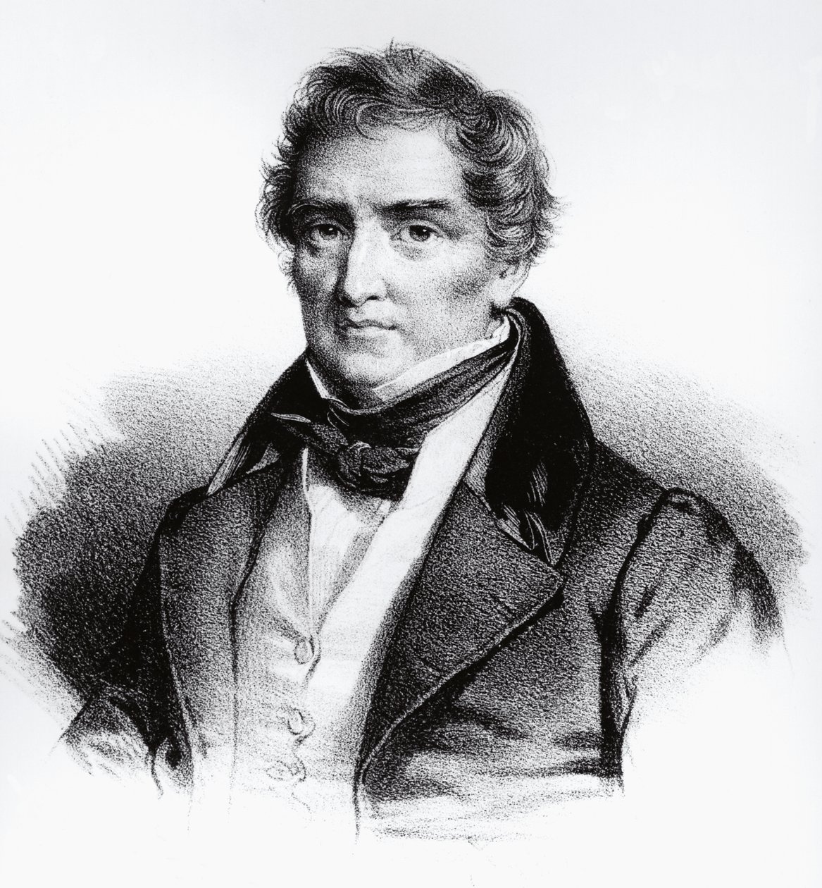 フランソワ・ジョセフ・ヴィクトル・ブルッサイ（1772-1838）フランス人医師の肖像、エングレーヴィング 作： WG（後）セイヤー