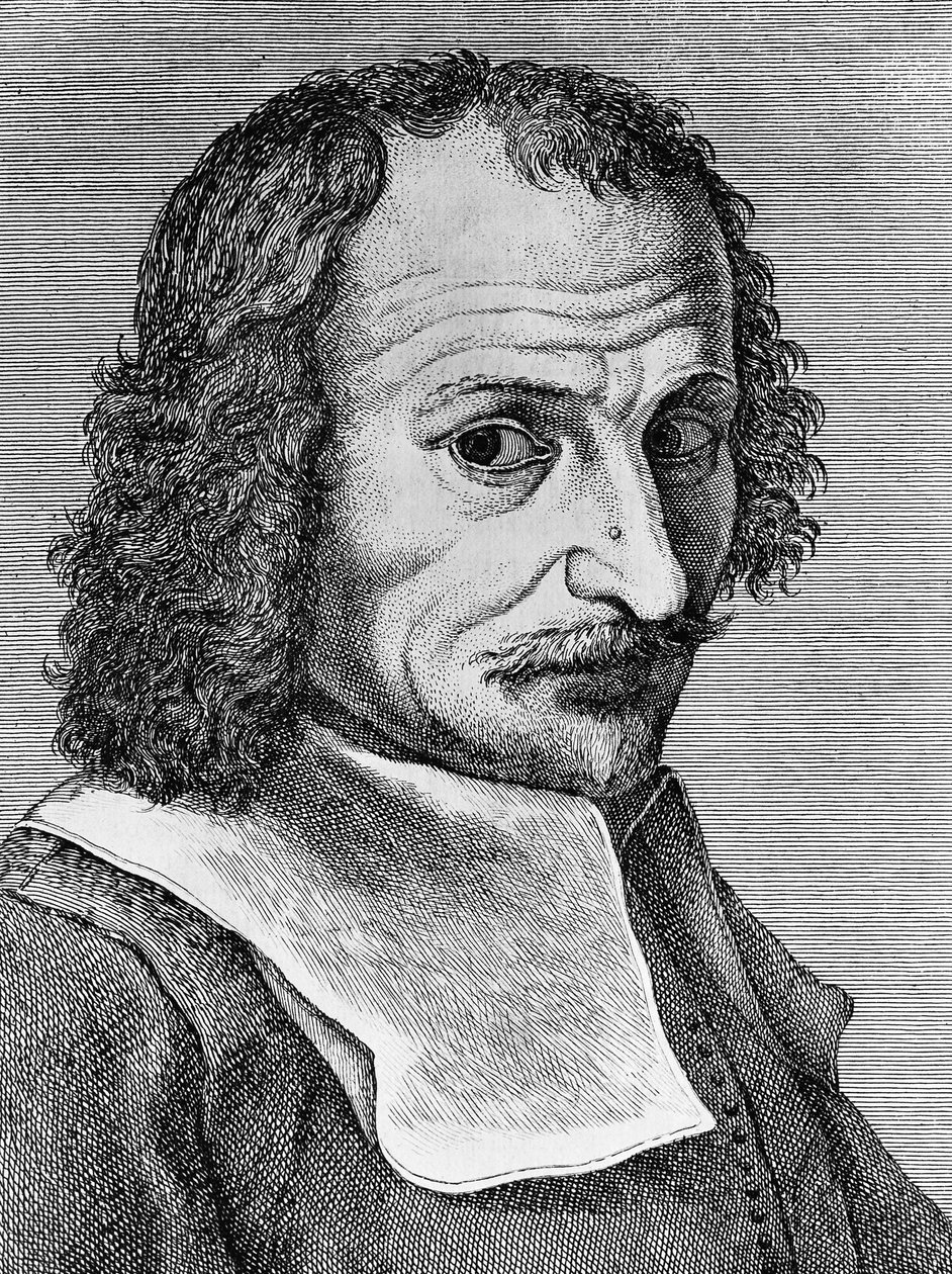 イタリアの画家、詩人、作家であるロレンツォ・リッピ（1606-1665）の肖像、Stamperia Stefano Orlandini社発行の詩「Malmantile racquistato」のエングレーヴィング。 作： WG（後）セイヤー