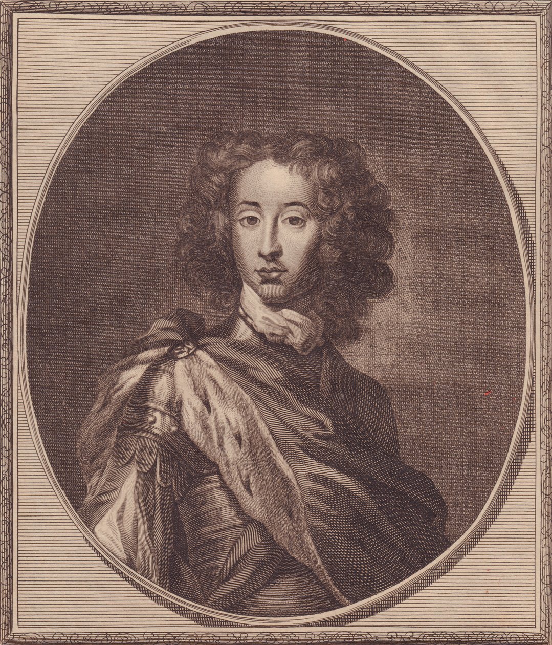グロスター公爵であるデンマーク・ノルウェーのウィリアム（1689-1700）の肖像、G・クネラーの絵画からジョン・ゴールダー（1729-1795）による銅版画、20x17cm、ポール・ド・ラパンの『イングランドの歴史』から、ハリソン版、ロンドン、1月22日。 作： WG（後）セイヤー