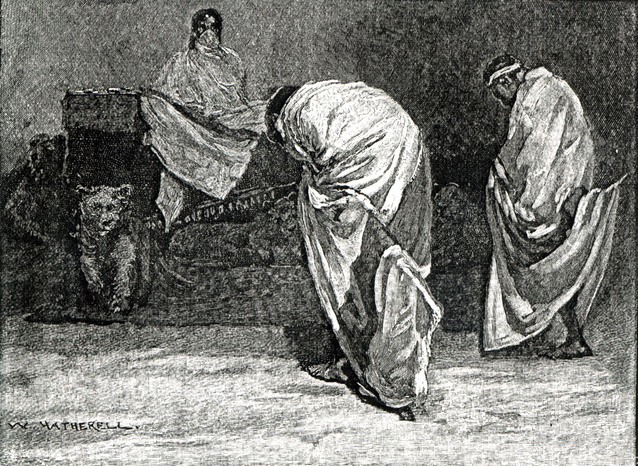 「キャッセルの図解されたイングランドの歴史」から聴衆を許可するセオドア皇帝、1866 作： W・ハザレル
