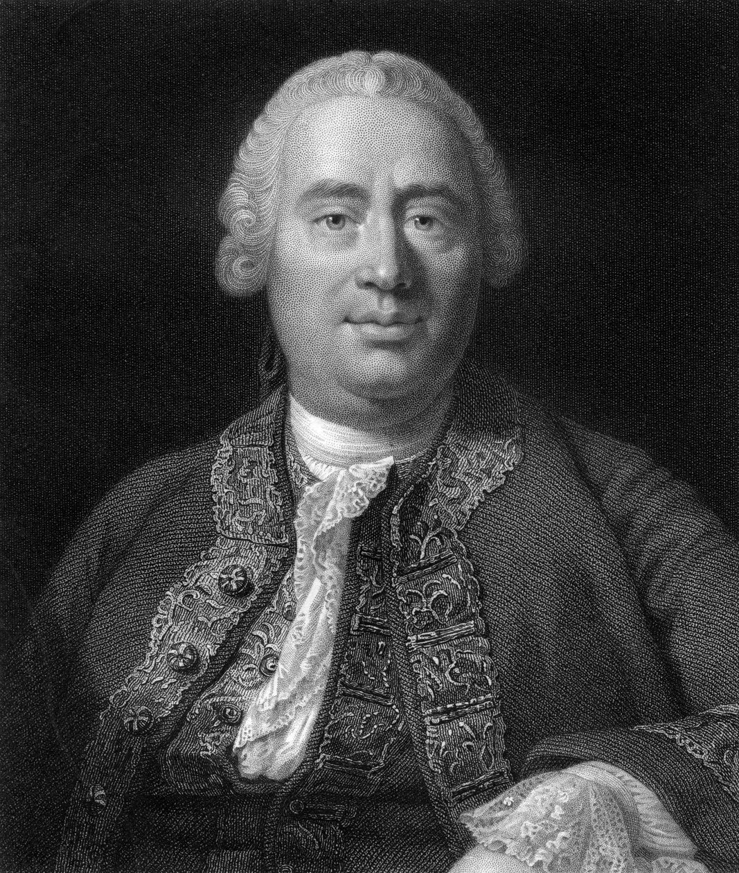 デビッドヒューム、18世紀のスコットランドの哲学者、経済学者、歴史家、1845年 作： W.ホール