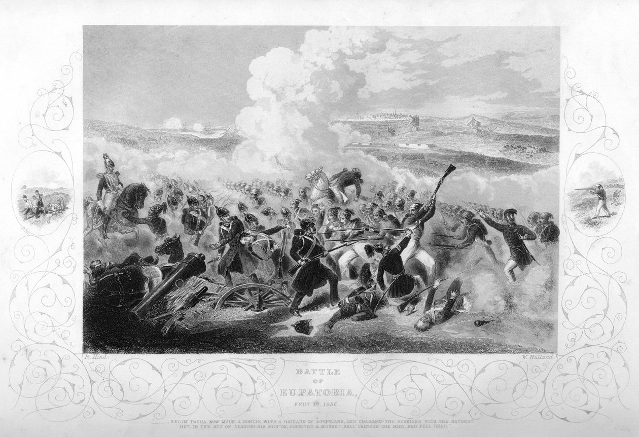 クリミア戦争、1855年、1857年のエウパトリアの戦い。 作： W・ハランド