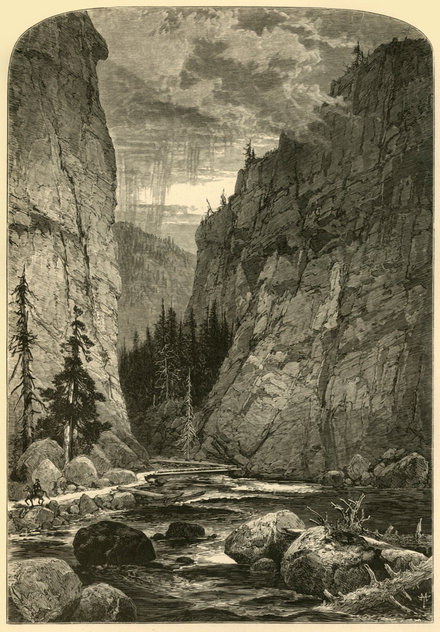 Bowlder Cañon」、1874年。   作： WJリントン