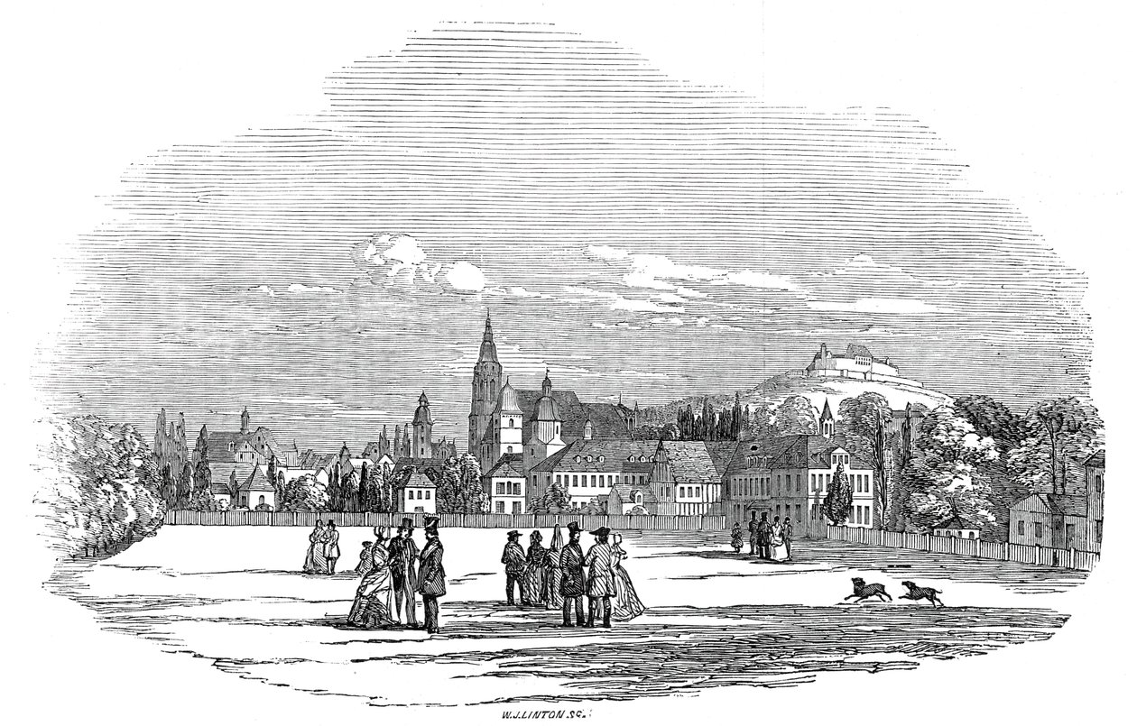 Coburg - Albert殿下が描いた1845年の図面より。 作： WJリントン