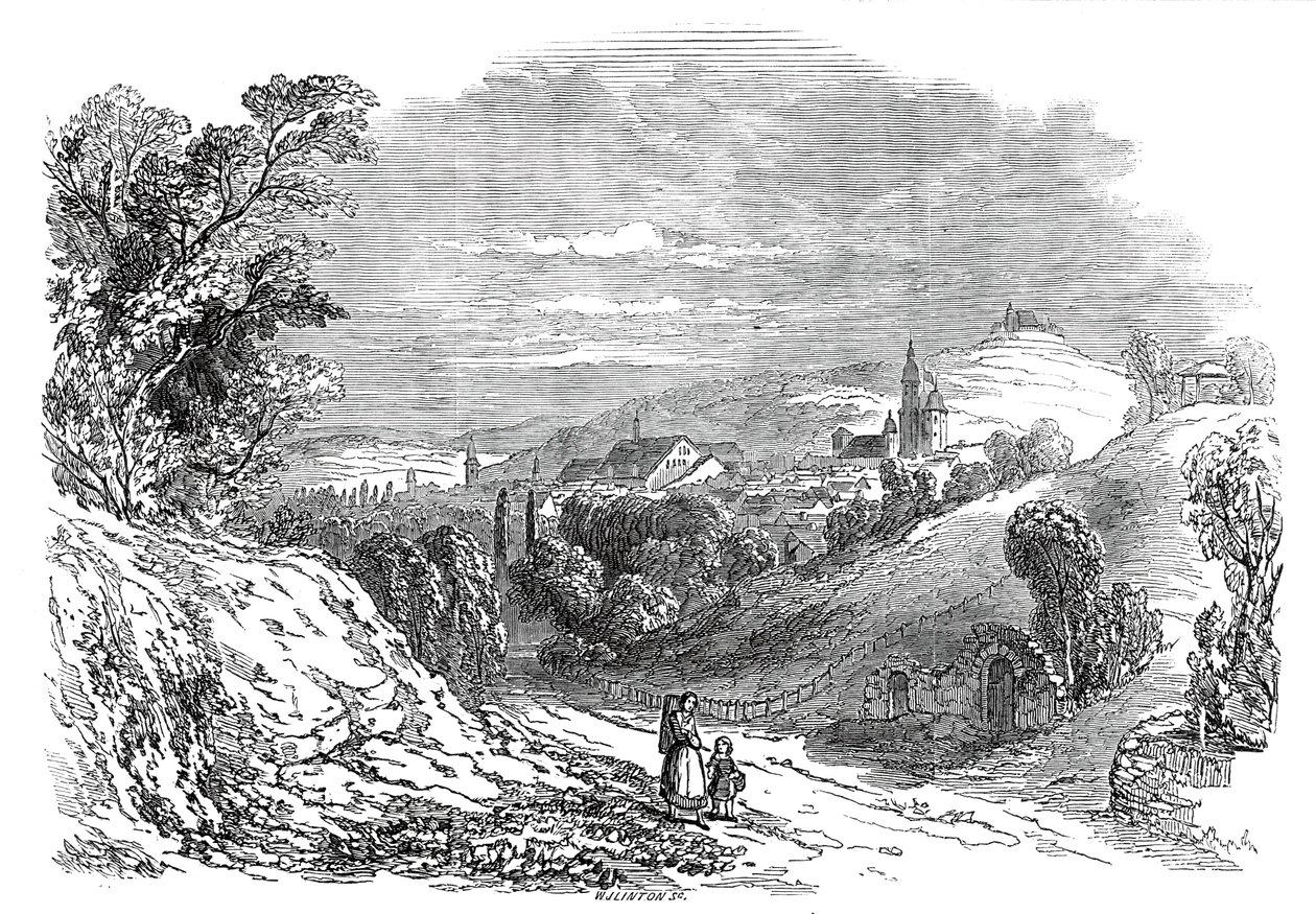 Coburg - Albert殿下が描いた1845年の図面より。 作： WJリントン
