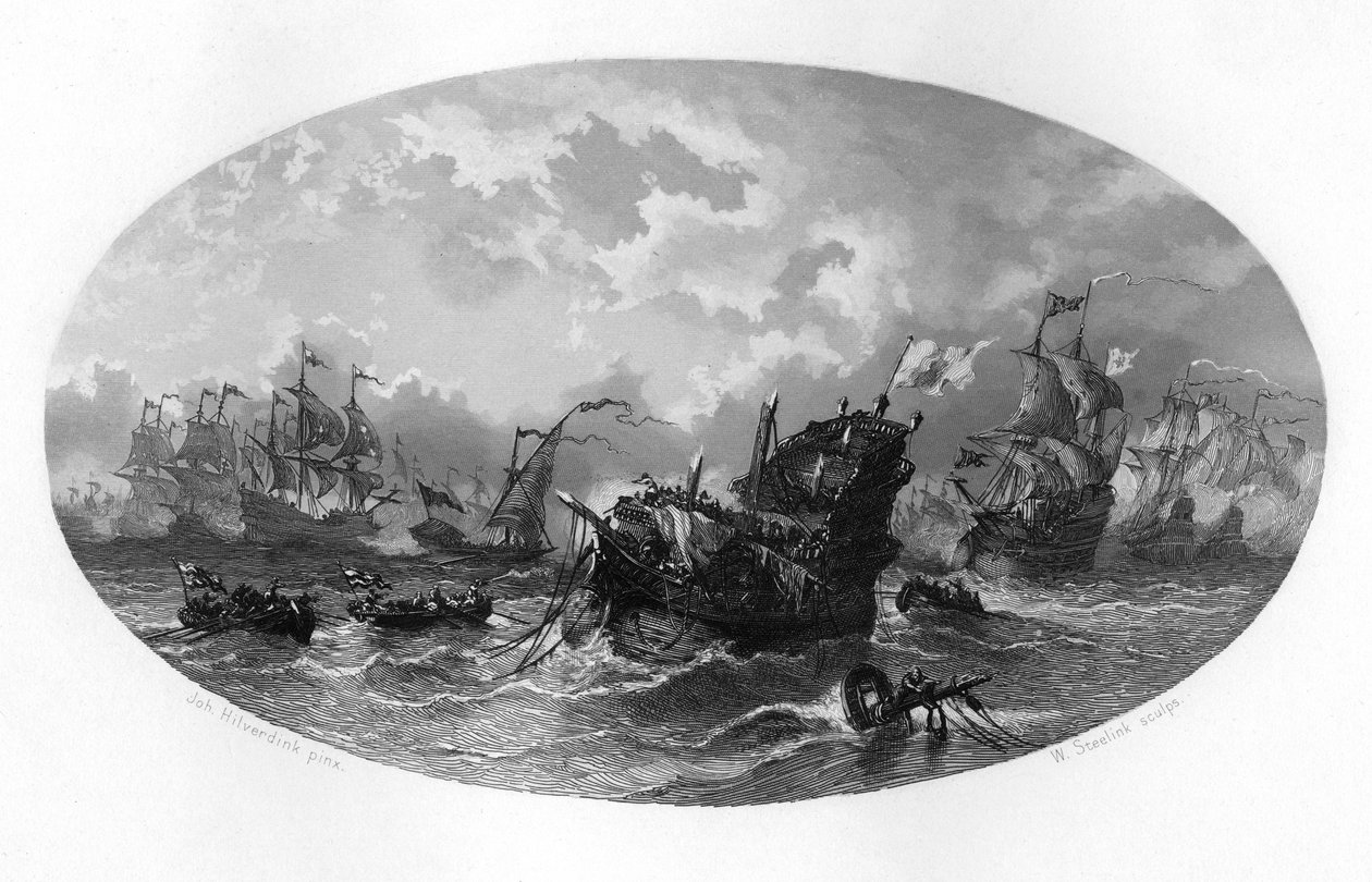 無敵艦隊、1588 c1870 作： W.スティーリンク