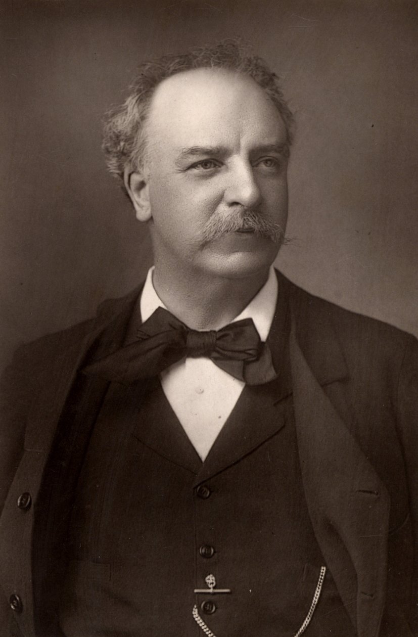 "チャールズ・サントレー（1834-1922）イギリスのバリトン歌手（woodburytype）。 作： WとD（後）ダウニー