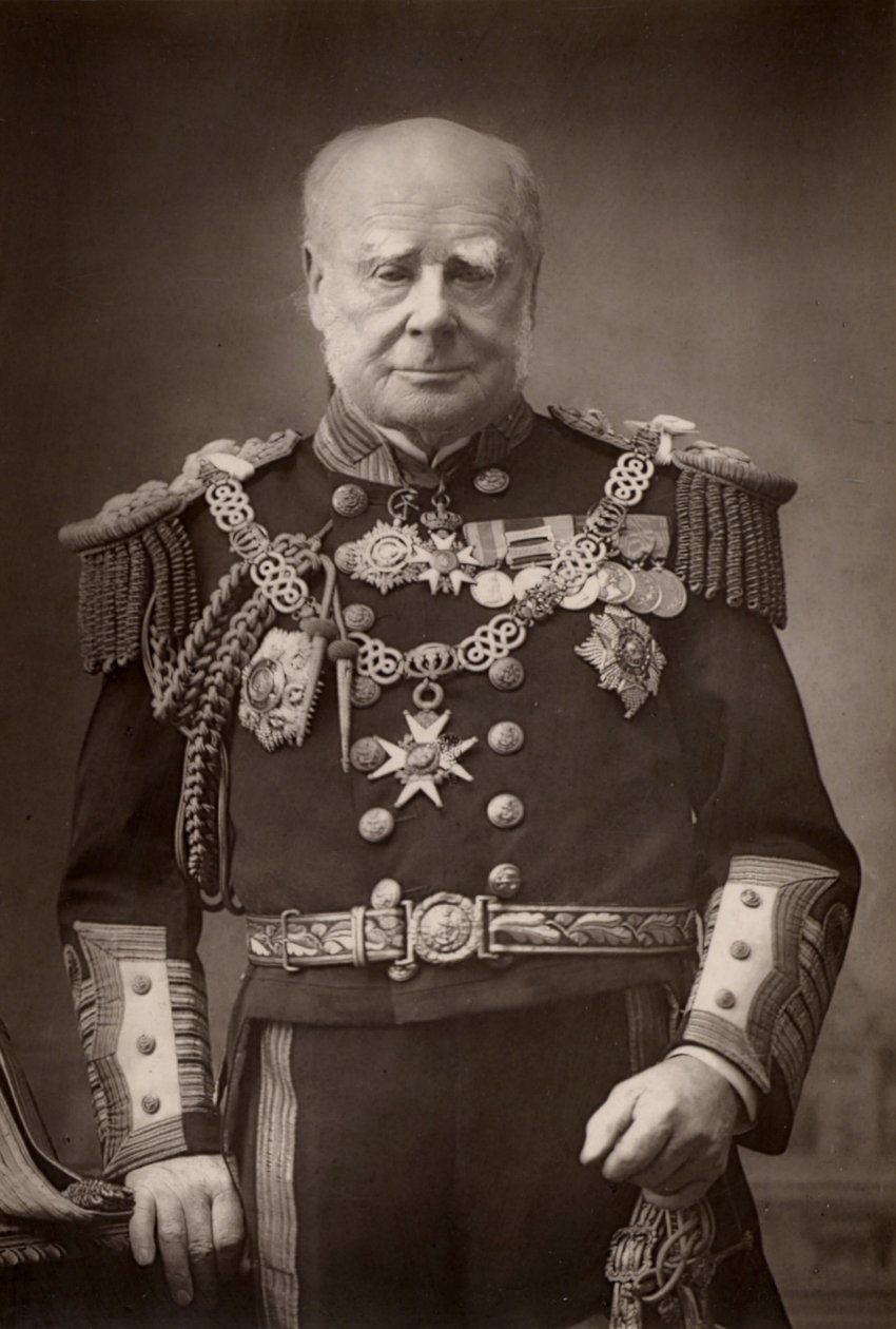 「ヘンリー・ケッペル（1809-1904）イギリスの提督、廷臣。(ウッドベリータイプ) 作： WとD（後）ダウニー
