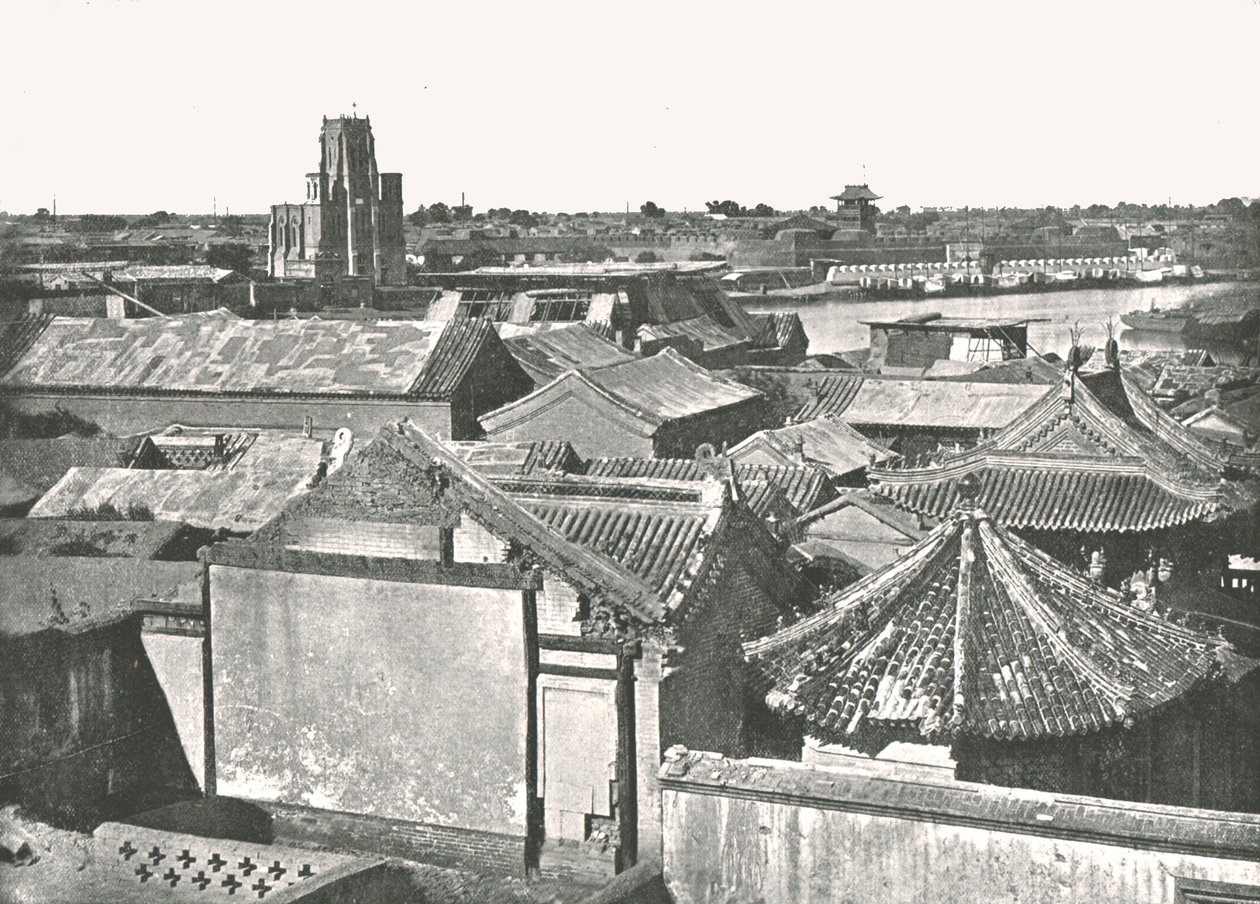 大聖堂の遺跡、中国、天津、1895年を示す全体図。 作： W and S Ltd