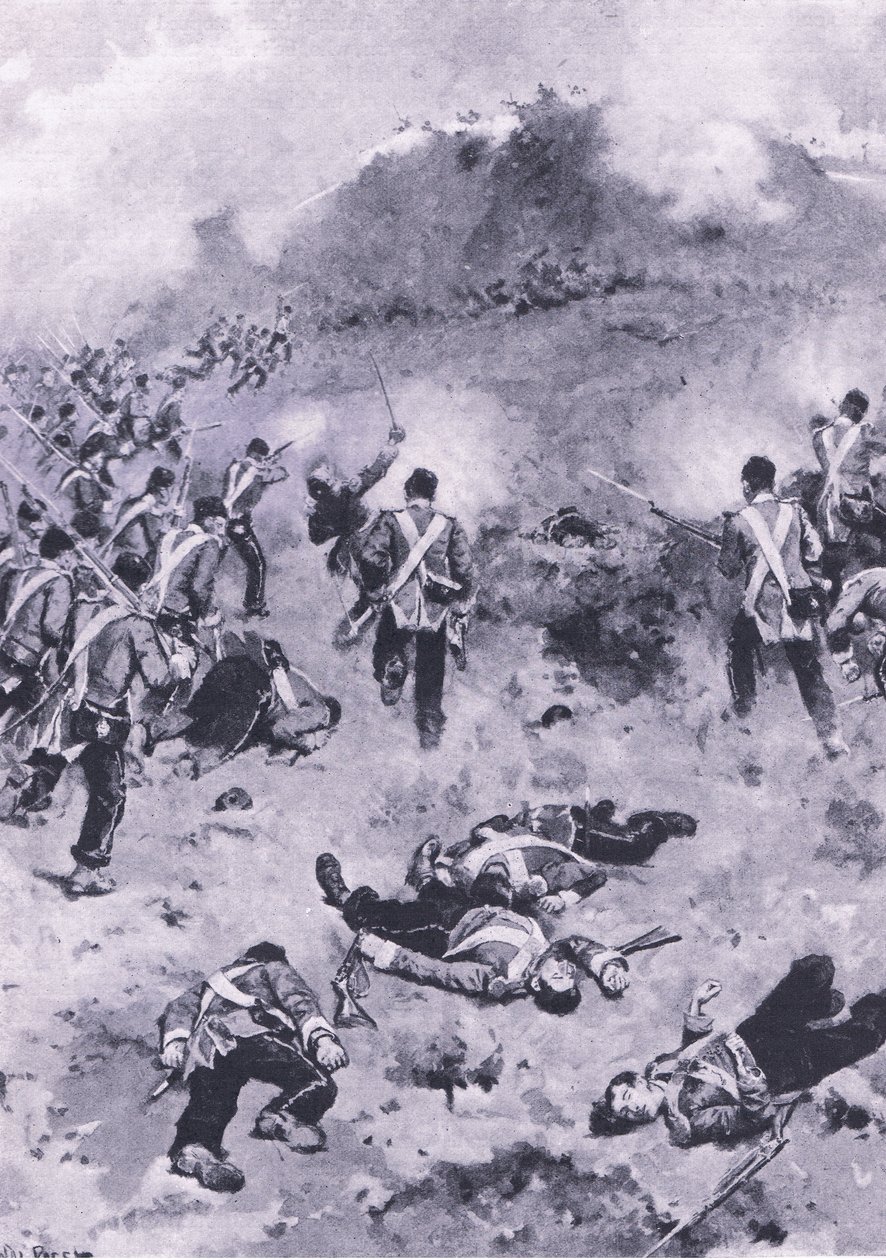 1915年の陸と海でのイギリスの戦いのイラスト 作： クジラパジェット