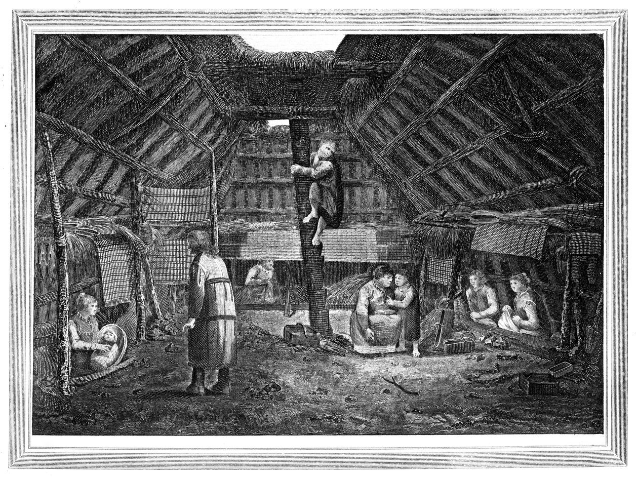 Oonalashka、c1776-1779の家の中。 作： ウォーカー