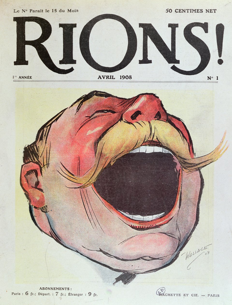 笑おう、リオンズ誌の表紙、1908 作： ウォレス
