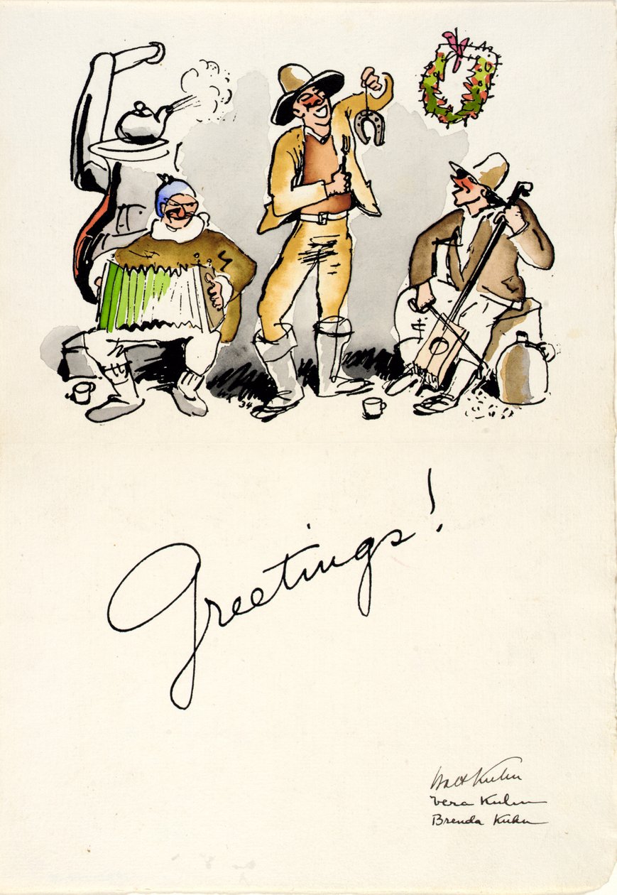 クリスマスの挨拶 1934 作： ウォルト・クーン